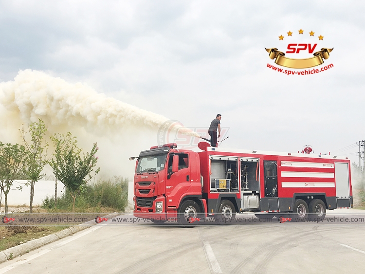 ISUZU Fire Truck - Dry Powder Testing