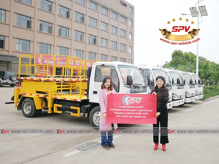 ISUZU 9M Automatic Scissors Lift Truck
