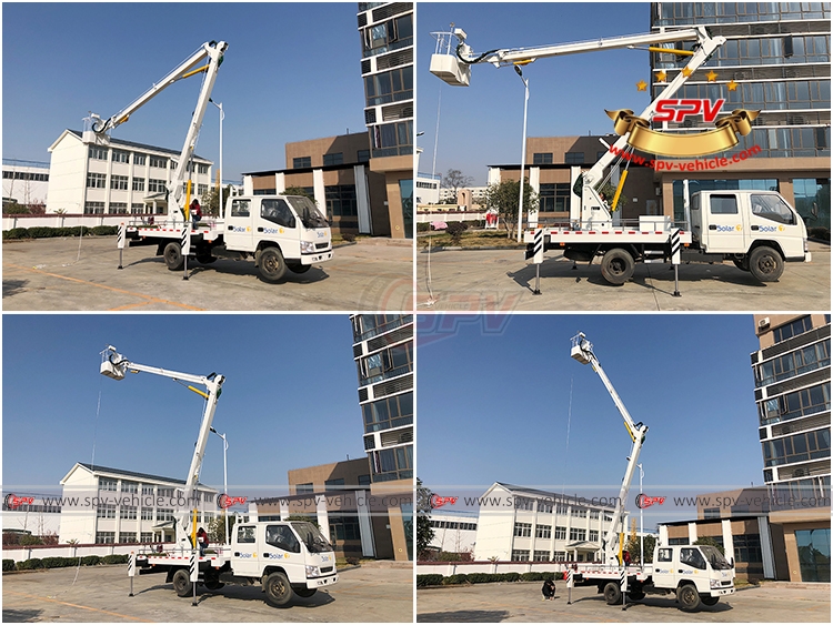 JMC High-altitude Operation Truck - Boom Working Test