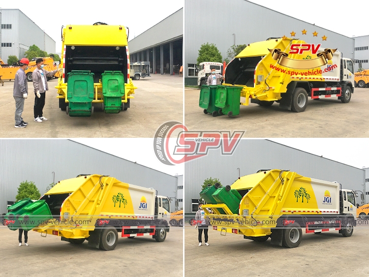 SINOTRUK 10 CBM Junk Disposal Truck - Dustbin Lifting Test