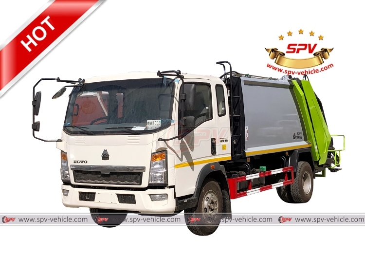 HOWO 8 CBM Solid Waste Delivery Truck