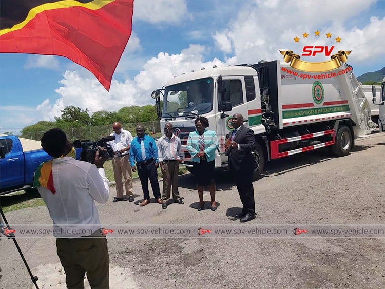 Receipt Ceremony for SPV Garbage Compactor Trucks in Nevis II