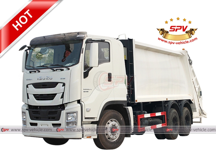 ISUZU GIGA 6x4 Garbage Compactor Truck - Front Left