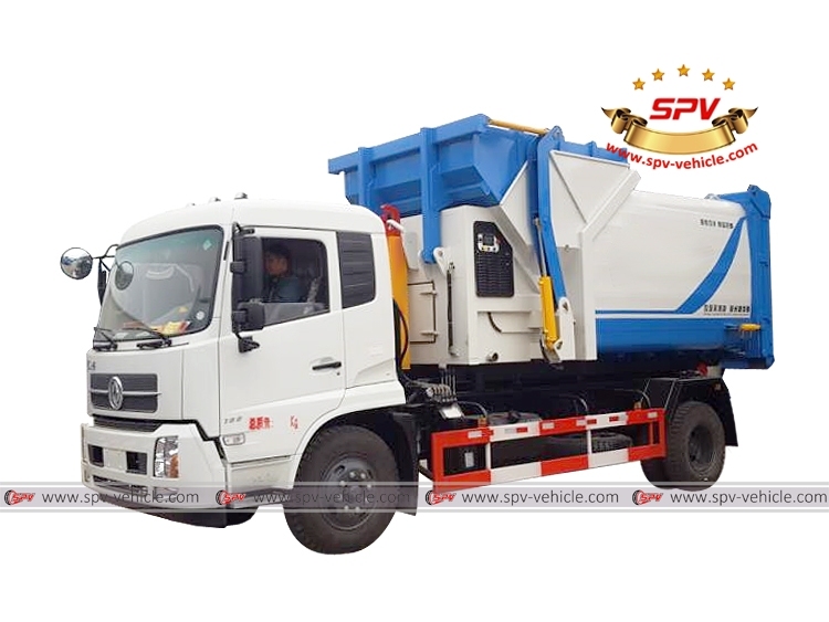 DONGFENG 10 CBM Hook Arm Detachable Garbage Truck