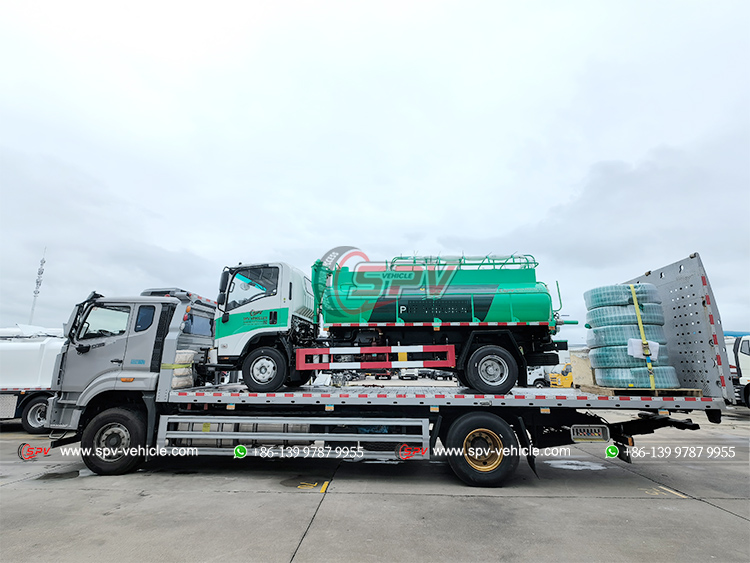 ISUZU 5,000 Liters Septic Collection Truck and Spare Parts Shipping to Loading Port