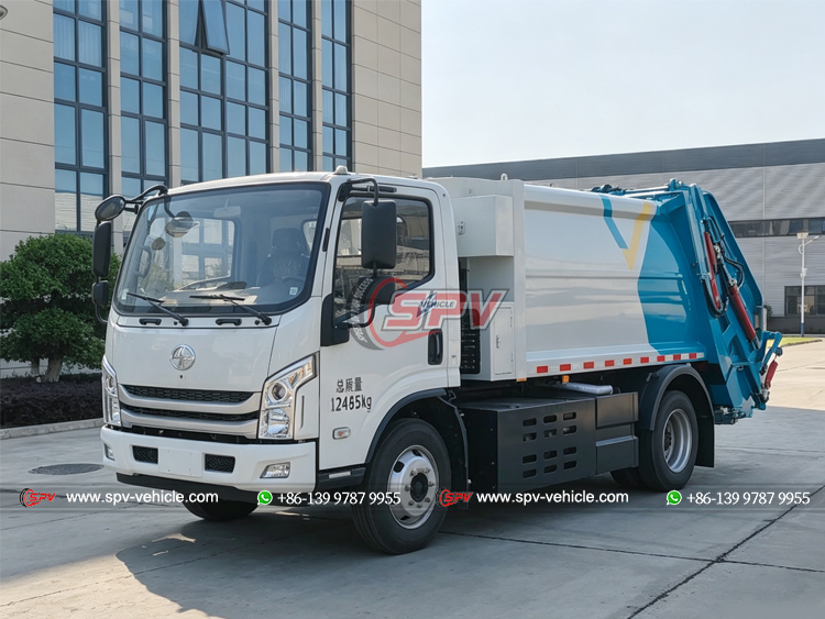 Electric Garbage Compactor Truck - Front Left