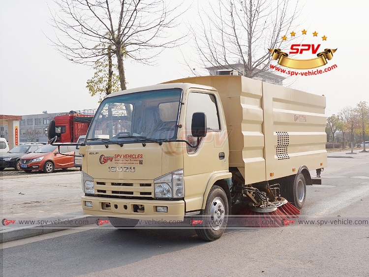 ISUZU 5 CBM Road Garbage Clean Truck - Front Left