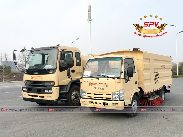 SPV Road Vacuum Truck and Water Truck To Morocco - Front Left