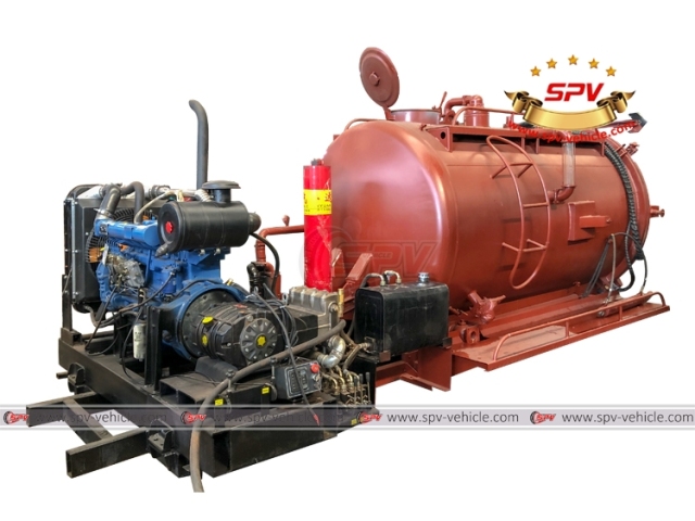 SPV 6,000 Liters Combination jet-vac Tank Body