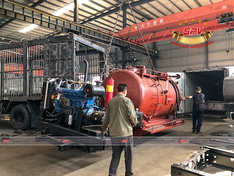 SPV 6,000 Liters Combination jet-vac Tank Body
