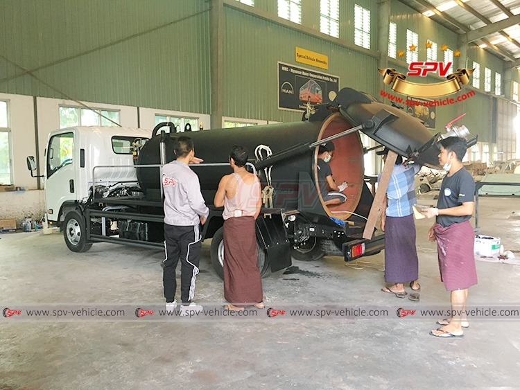 SPV 4,000 Liters Sewer Disposal Tank Body