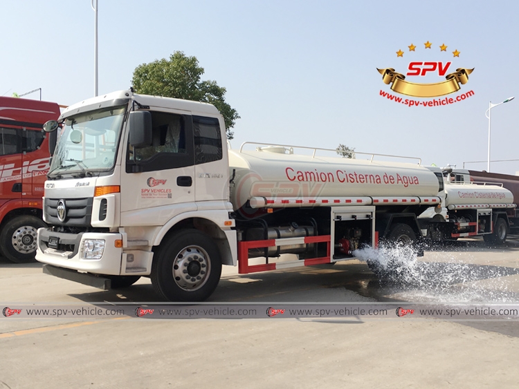 FOTON 10,000 KL Water Tank Truck - Water Pump Working