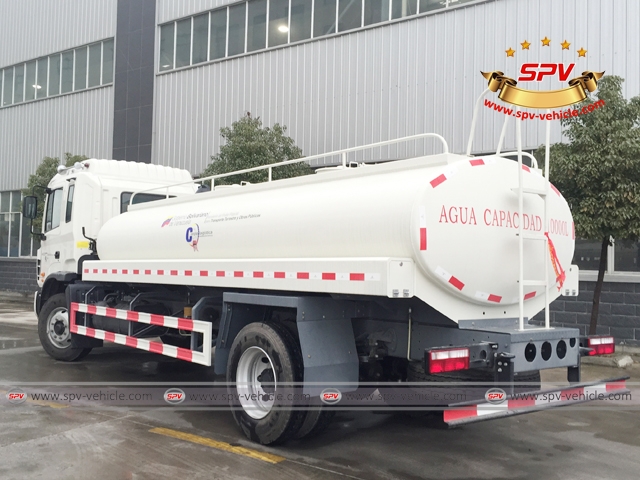 Dongfeng 10,000 Liters Water Tank Truck - Rear Left