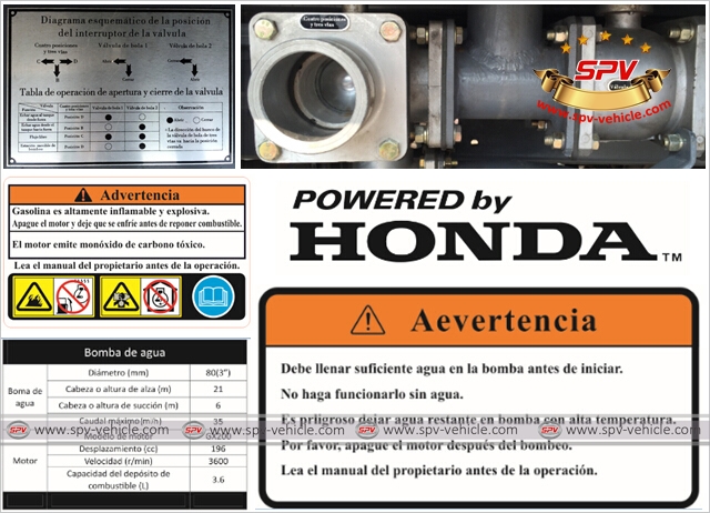 Gasoline Engine Pump HONDA for JAC Water Truck