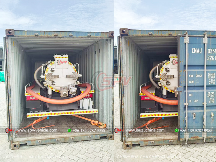 1 Unit JMC Sewer Cleaning Truck Loaded Into Container to Maldives