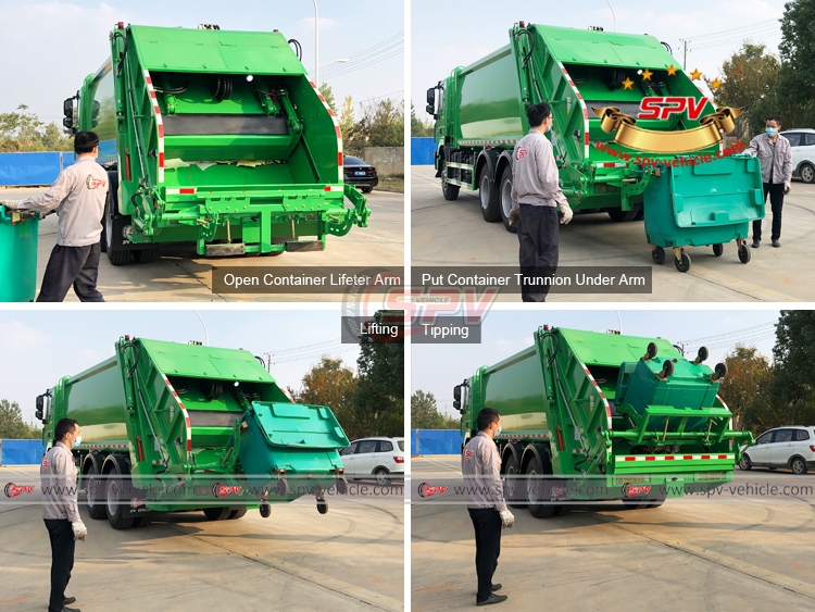 IVECO 20CBM Dust Compactor Truck - Testing with 660L Container