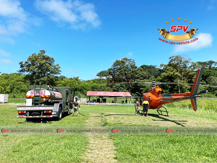 SPV Helicopter Dispensing Truck Working in Panama