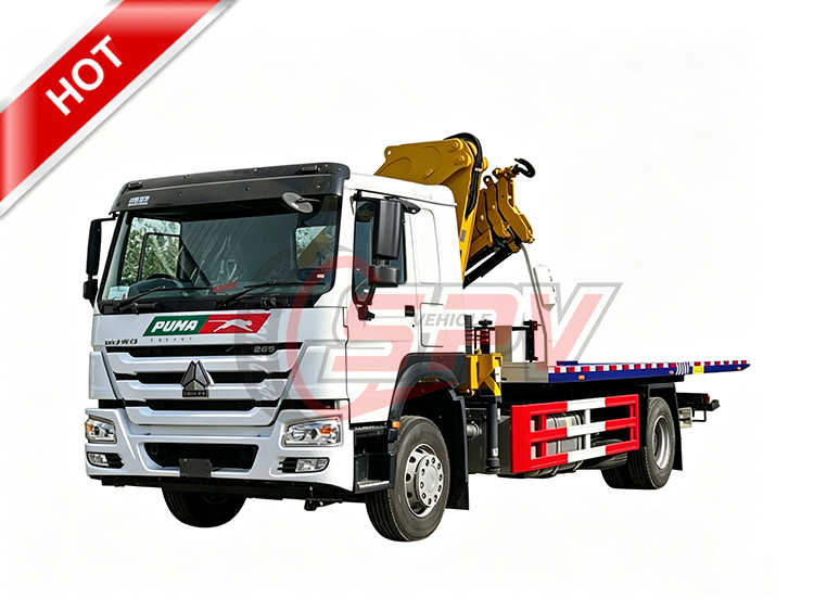 8 Ton Wrecker With Crane SINOTRUK