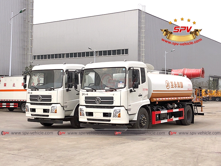 2 Units of 10,000 Liters Mobile Disinfection Trucks DONGFENG - Front Left