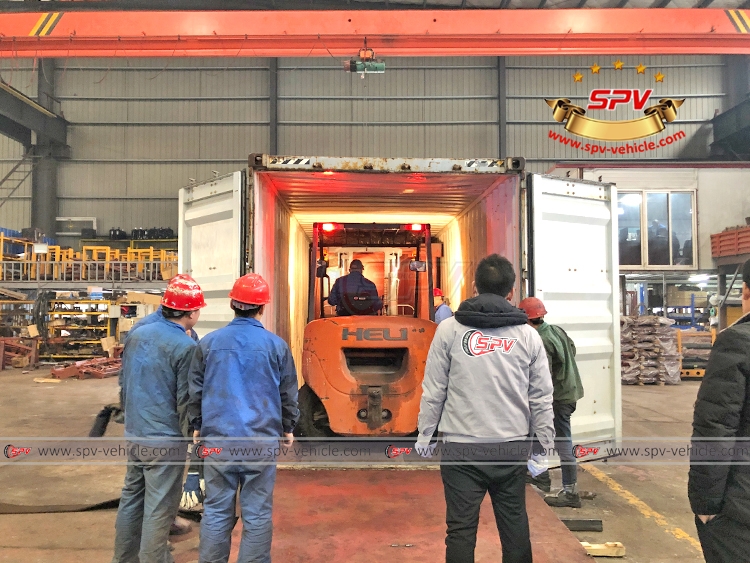 10 CBM Trash Compactor Body SKD - Loading into Container