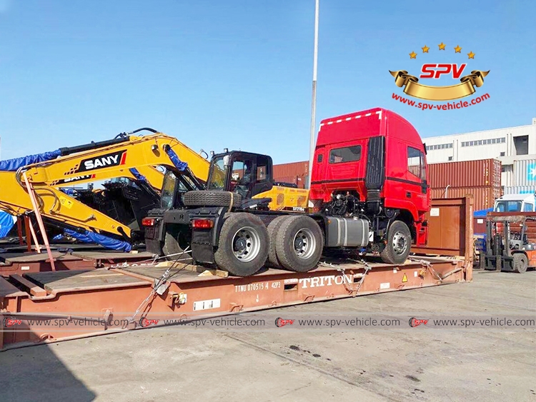 Heavy Truck Tractor IVECO RHD - Loaded onto Flat Rack