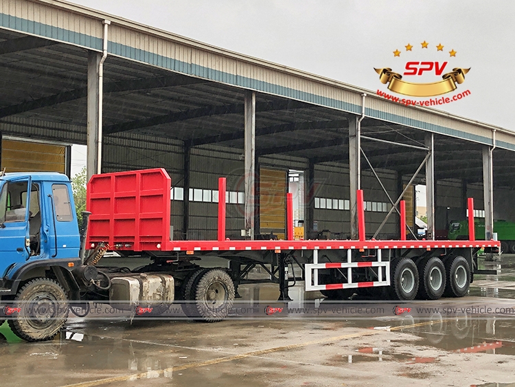 3 Axles Semitrailer with Stakes - Front Left