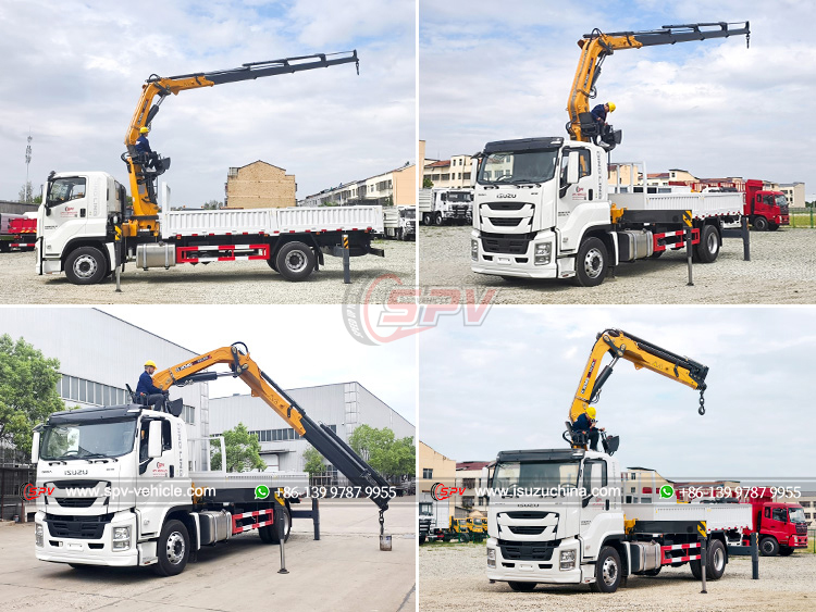 10 Ton Loader Crane Truck ISUZU - Crane Working Test