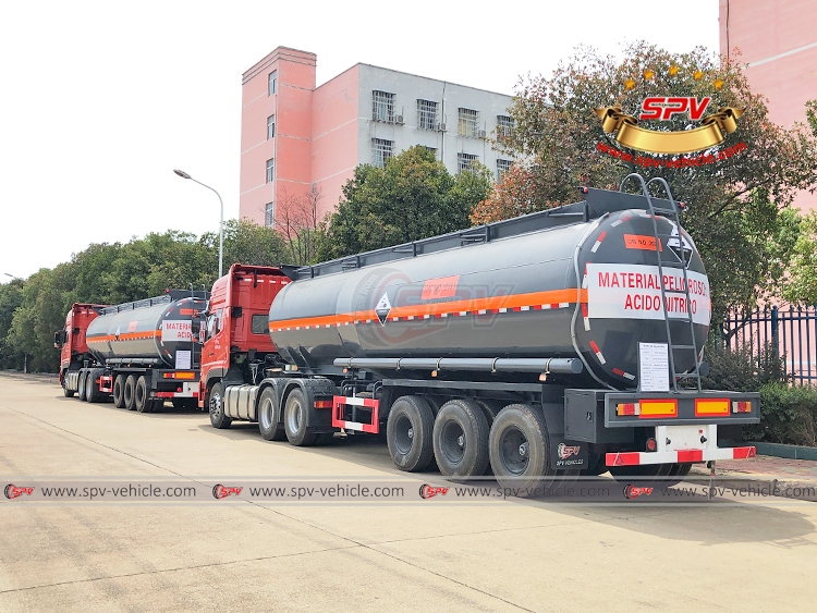 Nitric Acid Transport Trailer Dongfeng 8x4 - Rear Left