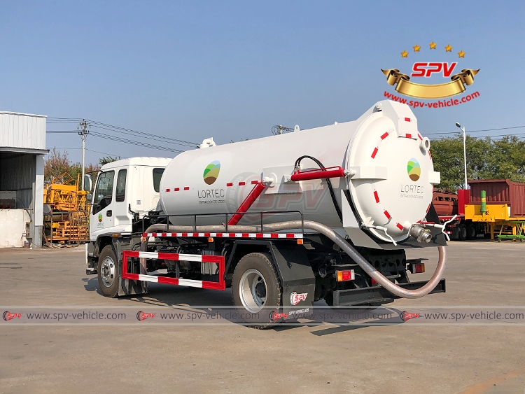 10,000 Litres Sewage Suction Truck ISUZU - Rear Left