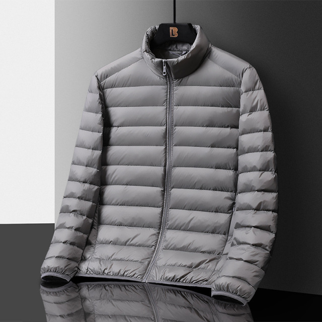 Men's Stand Collar Casual Versatile Lightweight Down Coat  ODM Service – Custom Size, Logo & Style Available