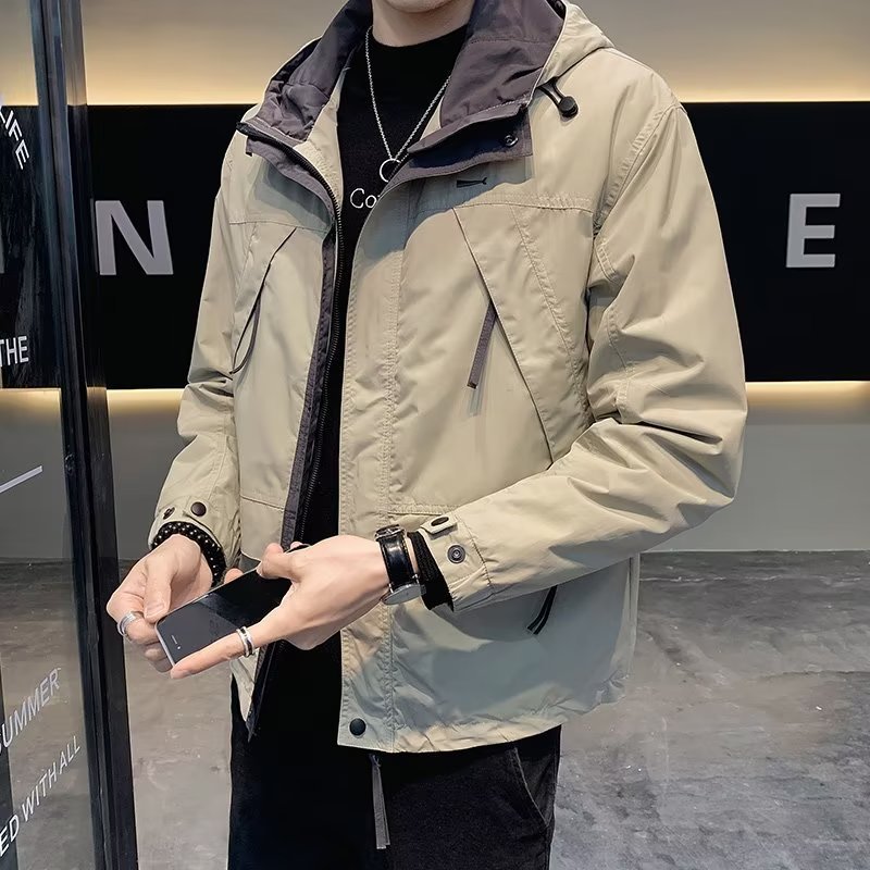 Men's Fall Winter Hooded Utility Jacket with Multiple Pockets ODM Service – Custom Size, Logo & Style Available