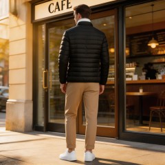 Men's Stand Collar Casual Versatile Lightweight Down Coat  ODM Service – Custom Size, Logo & Style Available