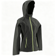 Dark Olive Waterproof Hooded Softshell Jacket  ODM Service – Custom Size, Logo & Style Available