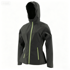 Dark Olive Waterproof Hooded Softshell Jacket  ODM Service – Custom Size, Logo & Style Available