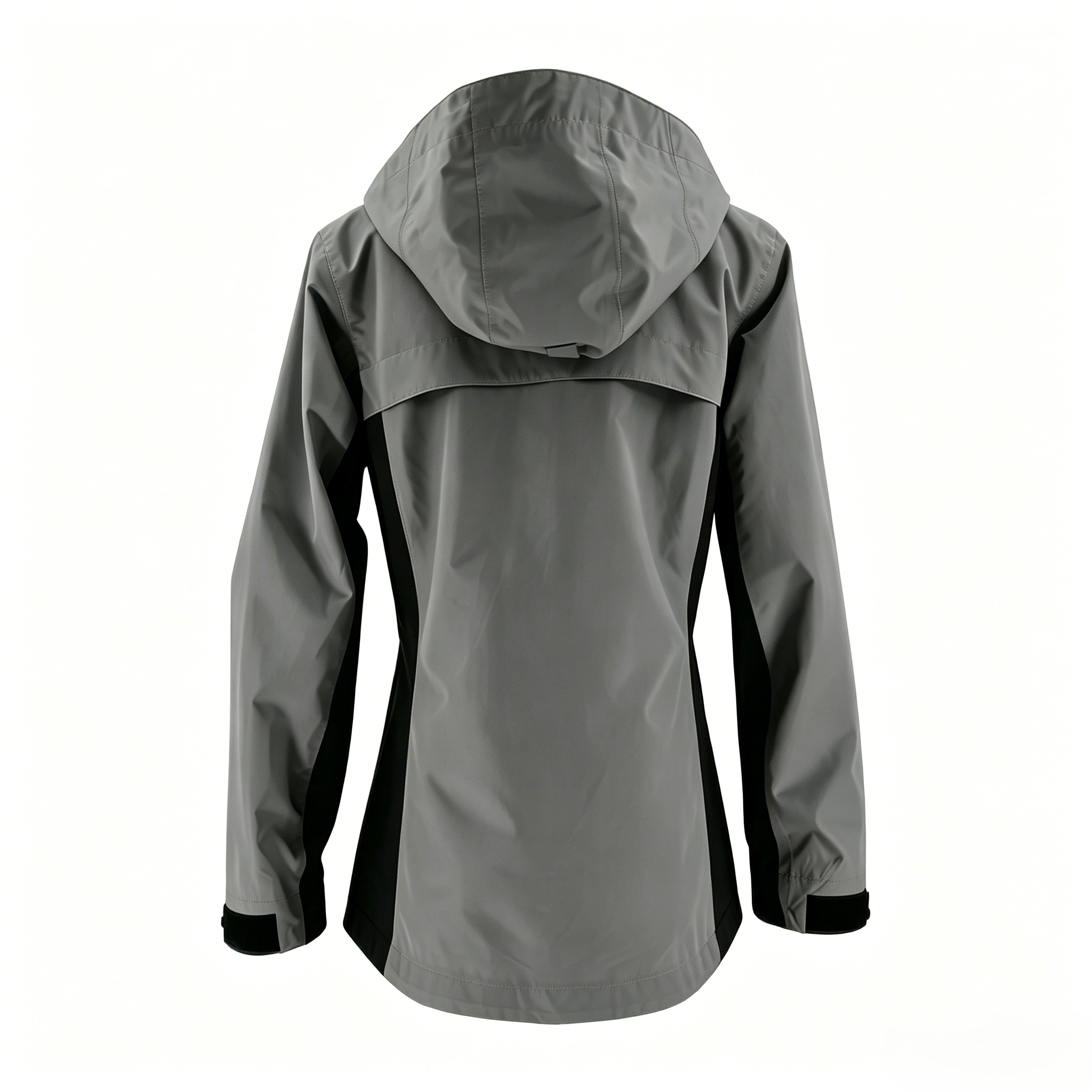 Women's Waterproof Hiking Jacket - Black & Gray Two-Tone Windproof Outdoor Shell  ODM Service – Custom Size, Logo & Style Available