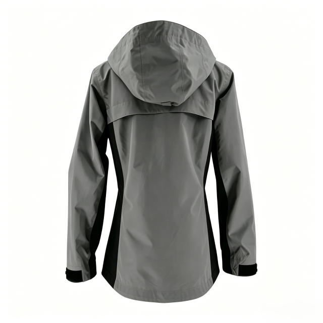 Women's Waterproof Hiking Jacket - Black & Gray Two-Tone Windproof Outdoor Shell  ODM Service – Custom Size, Logo & Style Available