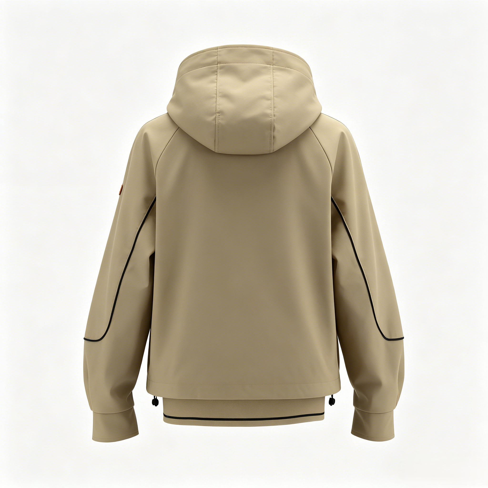 Women’s Khaki Hooded Windbreaker Jacket  ODM Service – Custom Size, Logo & Style Available