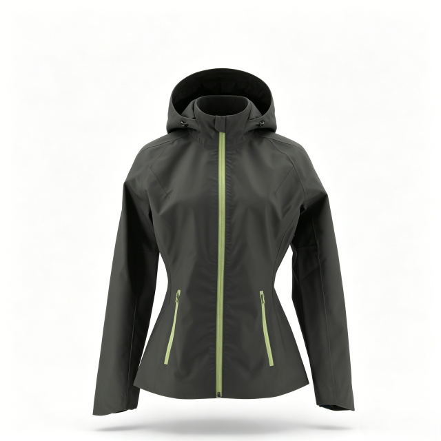 Dark Olive Waterproof Hooded Softshell Jacket  ODM Service – Custom Size, Logo & Style Available