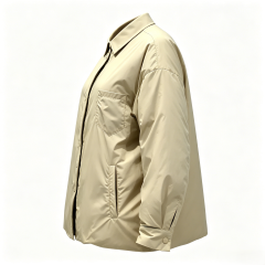Women’s Casual Shirt-Collar Down Jacket  Custom Size, Logo & Style Available