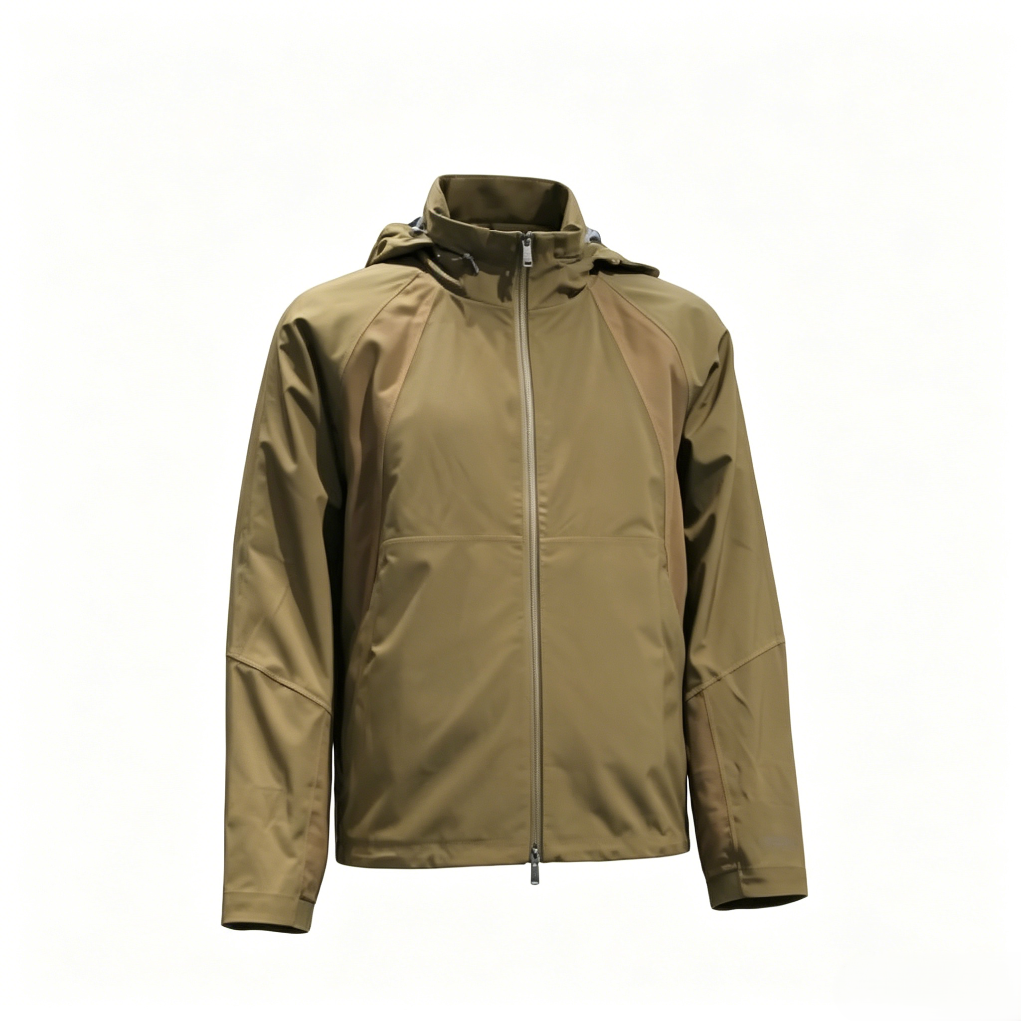Men’s Coyote Brown 3-Layer Taped Seam Softshell Hooded Jacket  ODM Service – Custom Size, Logo & Style Available