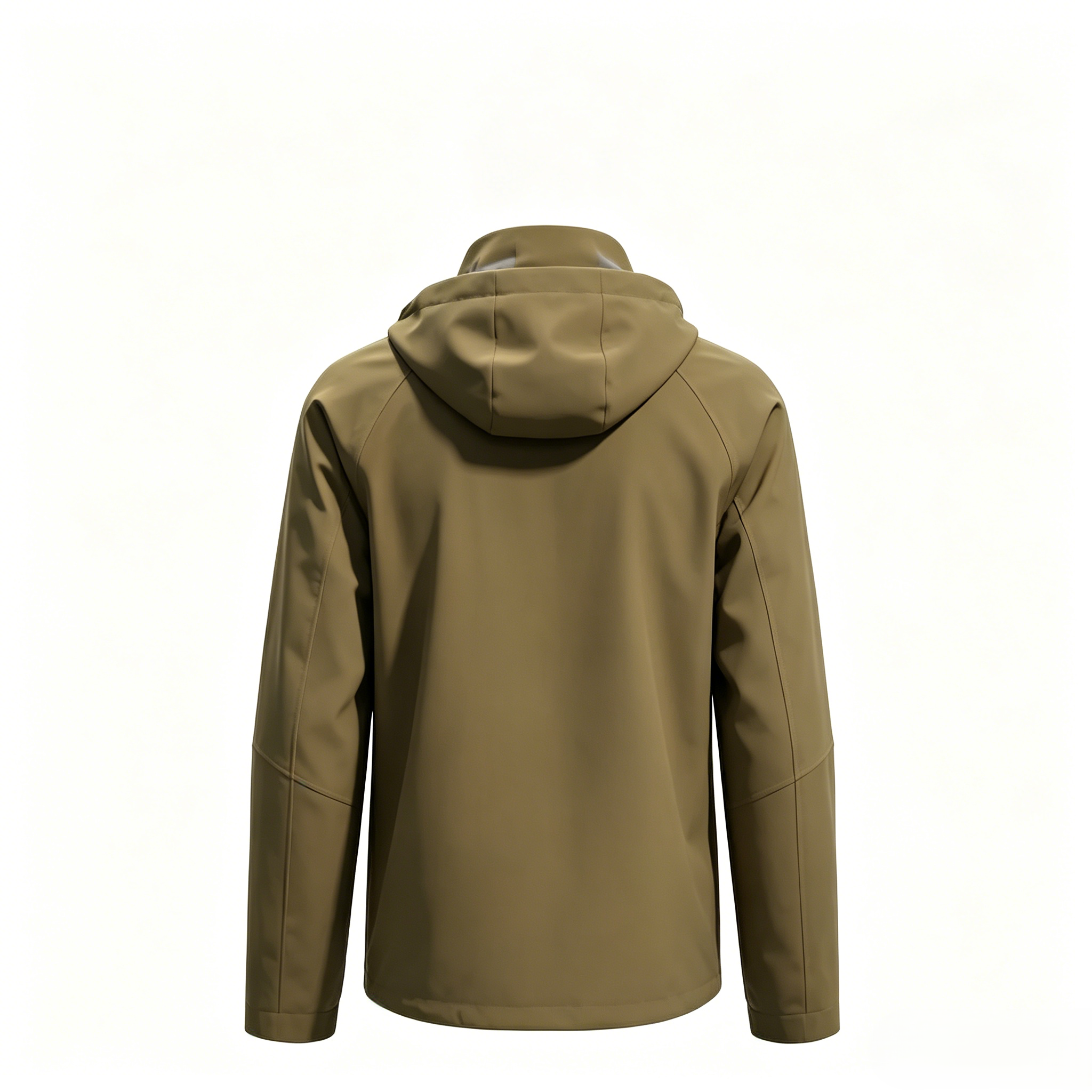 Men’s Coyote Brown 3-Layer Taped Seam Softshell Hooded Jacket  ODM Service – Custom Size, Logo & Style Available