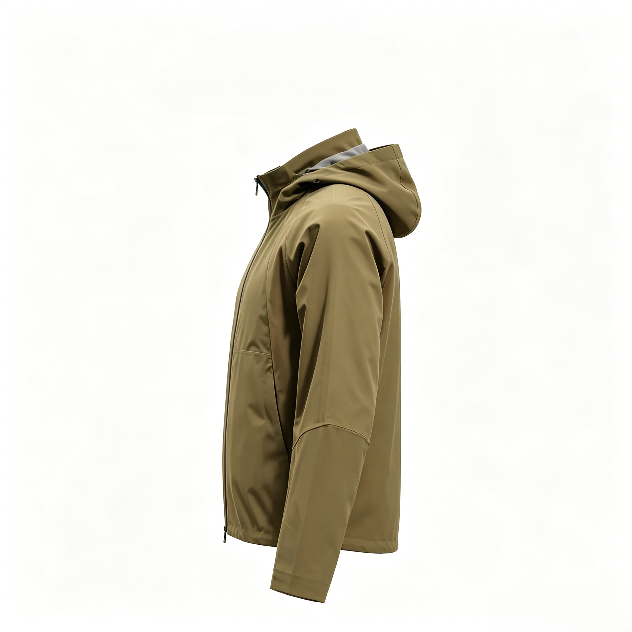 Men’s Coyote Brown 3-Layer Taped Seam Softshell Hooded Jacket  ODM Service – Custom Size, Logo & Style Available