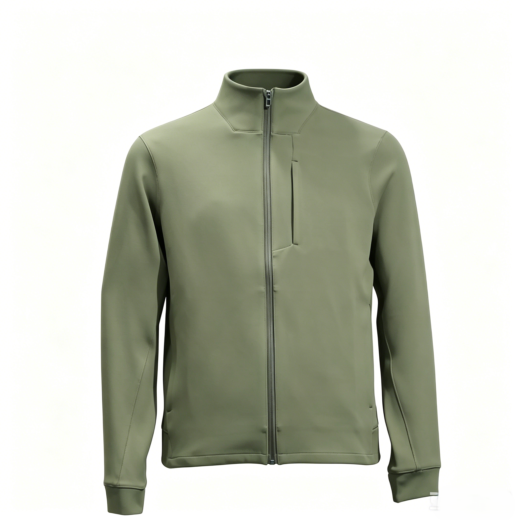 Men's Full-Zip Stand Collar Softshell Jacket - Lightweight Stretch Fleece for Casual & Outdoor  ODM Service – Custom Size, Logo & Style Available