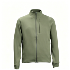Men's Full-Zip Stand Collar Softshell Jacket - Lightweight Stretch Fleece for Casual & Outdoor  ODM Service – Custom Size, Logo & Style Available