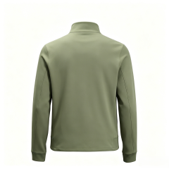 Men's Full-Zip Stand Collar Softshell Jacket - Lightweight Stretch Fleece for Casual & Outdoor  ODM Service – Custom Size, Logo & Style Available