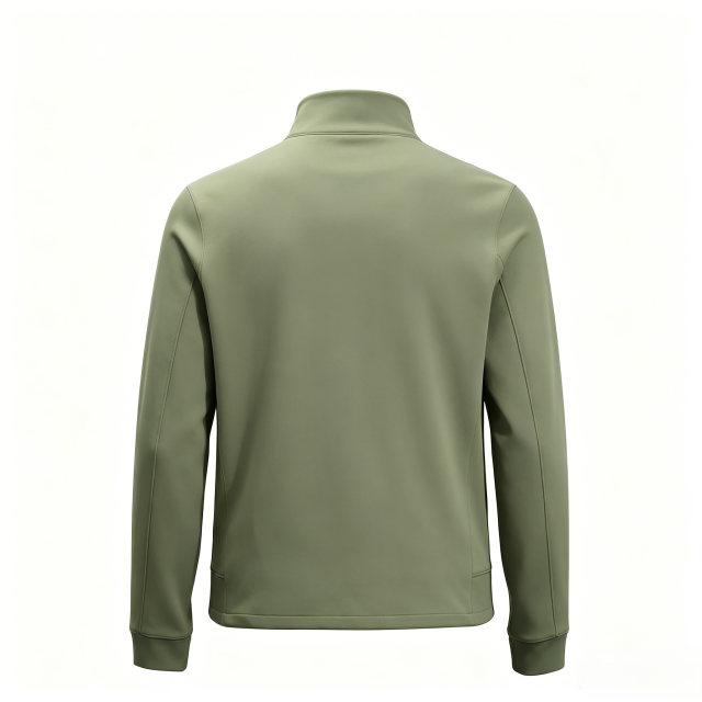 Men's Full-Zip Stand Collar Softshell Jacket - Lightweight Stretch Fleece for Casual & Outdoor  ODM Service – Custom Size, Logo & Style Available