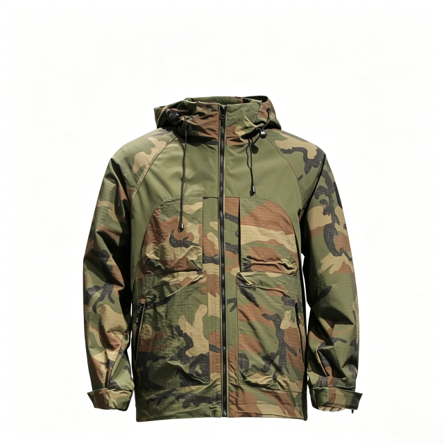 Camo Paneled Workwear Jacket  ODM Service – Custom Size, Logo & Style Available