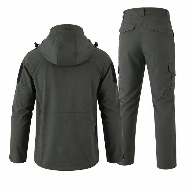 Men's Outdoor Tactical Jacket & Pants Set | Detachable Hood Waterproof Hiking Suit for Mountaineering, Training and Adventure  ODM Service – Custom Size, Logo & Style Available