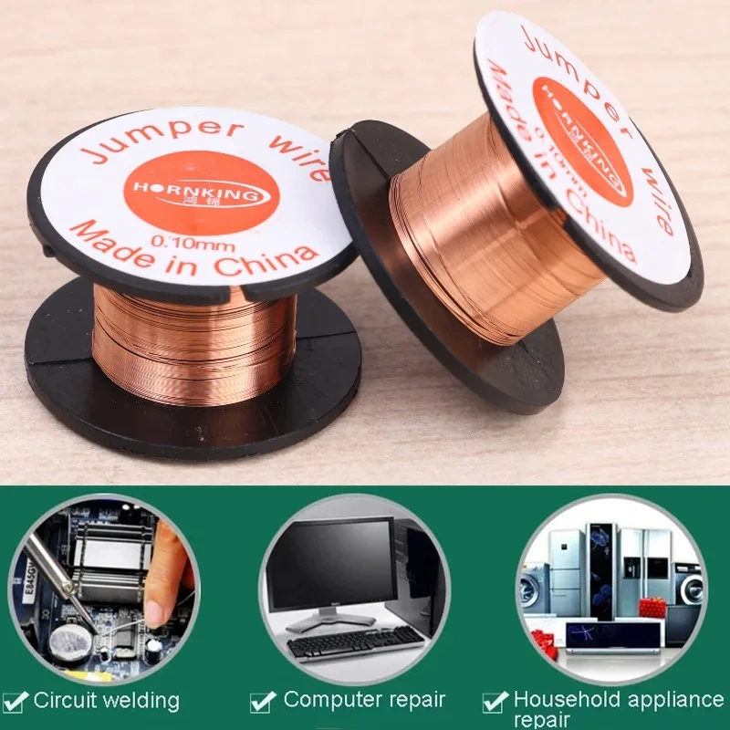 50/5Rolls Soldering Wire Jump Line for Mobile Phone Computer Welding Repair Tools Cell Phone Motherboard Repair for DIY Projects