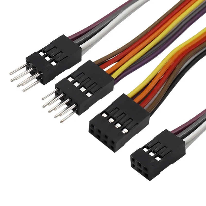 5PCS 2.54MM Dupont Male Female Terminal Wire Dupont Line Double Row 2*2P/3 pin connector/4 pin connector/5P/6P/9P/10 pin cable